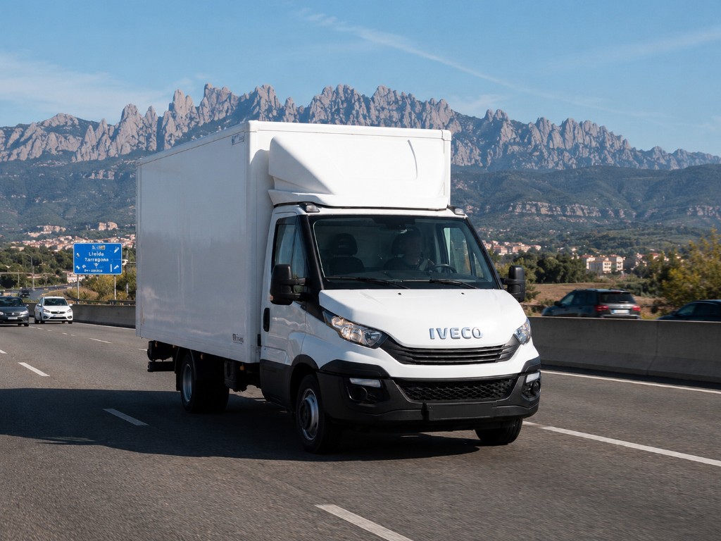Camión de Transportes Vallserrat circulando por autopista en Cataluña